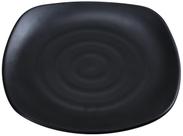 Conjunto de 12 Pratos Quadrados Yanco BP-1112 30 cm Melamina Preto Fosco