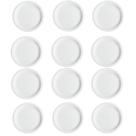 Conjunto de 12 Pratos Rasos para Refeições de Porcelana Iguaçu Classe Única Branco