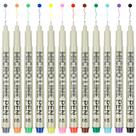 Conjunto de 12 tintas de arquivo à prova d'água Micro Pens STANBLUE 05