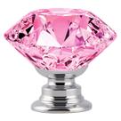 Conjunto de 12 unidades de maçanetas de gabinete FENSING, cristal rosa de 30 mm Conjunto de 12 unidades de maçanetas de gabinete FENSING, cristal rosa de 30 mm