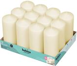 Conjunto de 12 velas Pillar Candles BOLSIUS Ivory de 6,7 x 2,7 polegadas