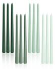 Conjunto de 12 velas verdes cônicas Viyffo de 12" sem perfume