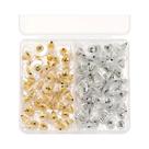 Conjunto De 120 Peças De Travas De Silicone Macio Para Brincos - Bases E Acessórios DIY Para Brincos
