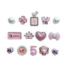 Conjunto De 14 Peças De Acessórios Para Sapatos Com Strass Rosa, Pérolas E Diamantes, Fivelas De Conjunto De 14 Peças De Acessórios Para Sapatos Com Strass Rosa, Pérolas E Diamantes, Fivelas De