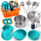 Conjunto de 14 peças de aço inoxidável Play Kitchen Toy Veitch fairytales