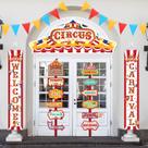 Conjunto de 15 peças com tema de circo ShinyRelief para decorações de carnaval