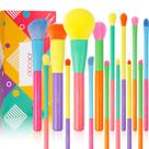 Conjunto de 15 Pincel de Maquiagem Docolor com Estojo Colorido - Sintéticos