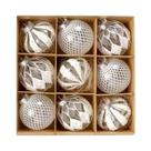 Conjunto De 16 Bolas De Natal Para Pendurar, Enfeites Artesanais Em PET Para Decoração Sazonal De