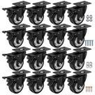 Conjunto de 16 Caster Wheels ASHGOOB com freio pesado de 3 polegadas