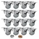 Conjunto de 16 polegadas Caster Wheels CLOATFET com freio de 400 libras de carga