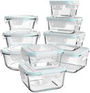 Conjunto de 18 Recipientes de Vidro AILTEC para Armazenamento de Alimentos com Tampas