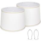 Conjunto de 2 abajures para luminárias de mesa, luminárias de chão, tecido branco