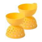 Conjunto de 2 Acessórios para Ovo Poché em Silicone 10cm OXO Amarelo