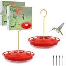 Conjunto de 2 alimentadores Hummingbird para pendurar em plástico Allslotx 473 ml Conjunto de 2 alimentadores Hummingbird para pendurar em plástico Allslotx 473 ml