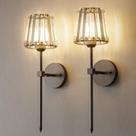Conjunto de 2 arandelas de parede L.JUJAM Crystal operadas por bateria