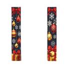 Conjunto De 2 Banners Planos 2D Temáticos De Natal Em Dourado E Vermelho Para Decoração De Cenário