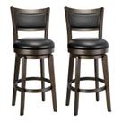 Conjunto de 2 Banquetas Altas Giratórias PrimeZone 66 cm em material sintético