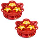 Conjunto de 2 bebedouros de vidro para beija-flores 100 ml Conjunto de 2 bebedouros de vidro para beija-flores 100 ml