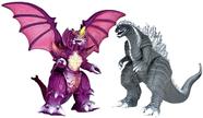 Conjunto de 2 bonecos de ação TWCare Godzilla Ultima vs Destoroyah