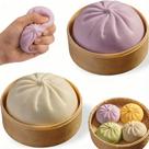 Conjunto de 2 brinquedos antiestresse squishy em formato de dumpling Plman Conjunto de 2 brinquedos antiestresse squishy em formato de dumpling Plman