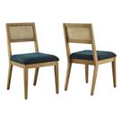 Conjunto de 2 cadeiras de jantar Modway Nimba, Wood Frame Azure