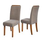 Conjunto De 2 Cadeiras Estofada Sala De Jantar Grécia Dobuê Madeirado/mascavo Conjunto De 2 Cadeiras Estofada Sala De Jantar Grécia Dobuê Madeirado/mascavo