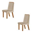 Conjunto de 2 Cadeiras Riviera com Tecido Linho