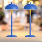 Conjunto de 2 candeeiros de mesa Moragin Blue IP65 recarregáveis