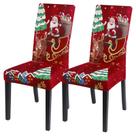 Conjunto de 2 capas de cadeira de Natal Searchi, laváveis e elásticas