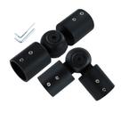 Conjunto de 2 conectores de haste de cortina de canto de janela