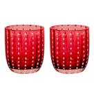 Conjunto De 2 Copos Baixos Wolff Orquídea Vermelho 300 Ml