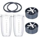 Conjunto de 2 Copos de 32oz para Nutribullet com Juntas - Peças de Reposição