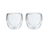 Conjunto de 2 Copos para Café Dupla Parede de Vidro Borossilicato 70ml Casa Del Grande