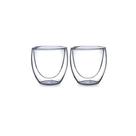 Conjunto de 2 copos para cafezinho, de parede dupla 80 ml Conjunto de 2 copos para cafezinho, de parede dupla 80 ml