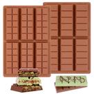 Conjunto de 2 em silicone antiaderente Chocolate Bar Mold Fimary