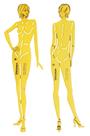 Conjunto de 2 Estênceis de Figura Feminina - Vista Frontal e Traseira para Ilustração e Proporção - Traceease Conjunto de 2 Estênceis de Figura Feminina - Vista Frontal e Traseira para Ilustração e Proporção - Traceease