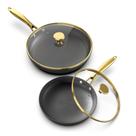 Conjunto de 2 Frigideiras imarku Antiaderentes com Tampa 25/30cm
