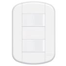 Conjunto de 2 Interruptores Simples 16a-250 Volts Distanciado Blanc Mais 11139104 Fame Conju