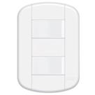 Conjunto de 2 Interruptores Simples 16A/250 Volts - Distanciado - Blanc Mais - 11139104 - FAME