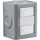 Conjunto De 2 Interruptores Simples Tramontina Lizflex Branco 10 A 250 V