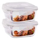 Conjunto De 2 Lindos Potes De Vidro Hermético Para Mantimentos 520ml Com Tampa Do Forno Ao Frezzer Top