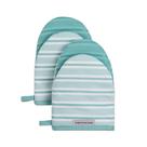 Conjunto de 2 luvas de forno KitchenAid Albany Aqua Sky 14x20cm