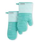 Conjunto de 2 luvas de forno KitchenAid Albany Aqua Sky 18x33cm