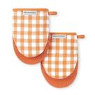 Conjunto de 2 luvas de forno KitchenAid Gingham Mini Honey Cotton