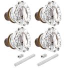 Conjunto de 2 maçanetas de vidro de cristal vintage newliplace
