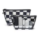 Conjunto de 2 malas de viagem Tiny Twinkle Mess-Proof, pacote com 2 peças Black Checkers Conjunto de 2 malas de viagem Tiny Twinkle Mess-Proof, pacote com 2 peças Black Checkers