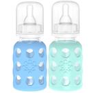 Conjunto de 2 Mamadeiras Lifefactory 120ml - Cores Sky/Mint Conjunto de 2 Mamadeiras Lifefactory 120ml - Cores Sky/Mint