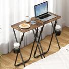 Conjunto de 2 Mesas Dobráveis, Bandejas de Dobráveis Bar e Portáteis com Portacopos, Mesa Pequena para Cozinha, Jantar e Bar