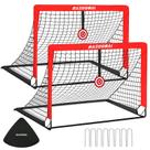 Conjunto de 2 Mini Gols de Futebol BaseGoal 122x91 cm Portáteis