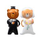 Conjunto de 2 noivos e noivos de casamento Foil Balloons Cartoon Bear Conjunto de 2 noivos e noivos de casamento Foil Balloons Cartoon Bear